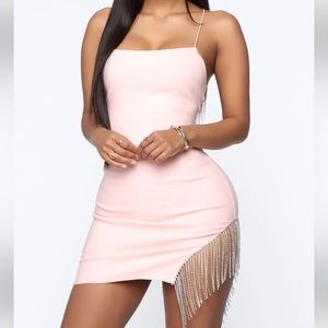 Borrowed Hearts Mini Dress - Light Pink